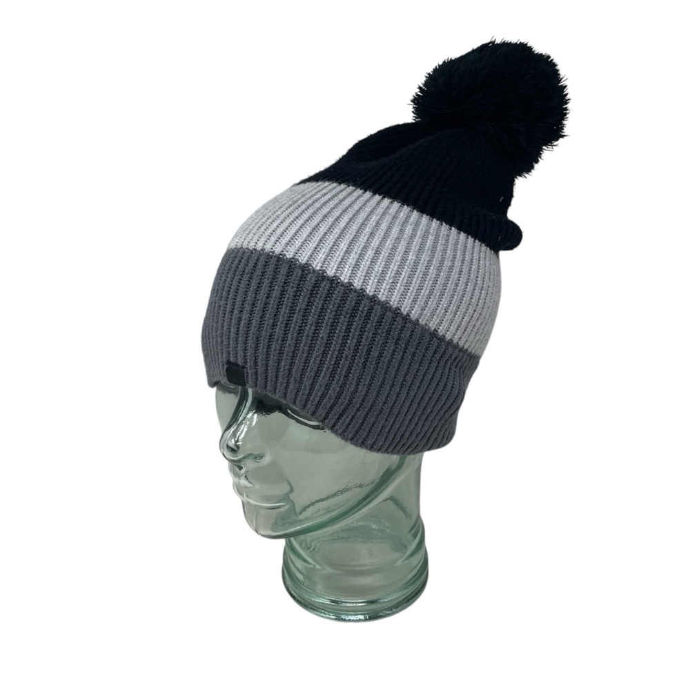 All In Motion Men’s/ Unisex Multicolored Pom Beanie Hat Size One Size